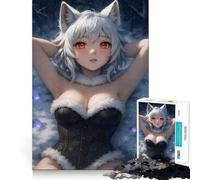 Puzzle Renard de Cristal d'hiver pour Adultes 1000 Pièces Jeu de Réflexion Stimulant Structure à Emboîtement Précise Facile à Apprendre Plaisir en Famille (50x75cm)