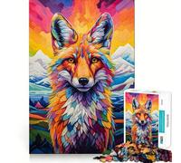 Puzzle Renard des Highlands Vibrant 1000 Pièces Jeu de Créativité et de Découpe Net Composants Robustes Idéal pour Les Voyages pour Les Cerveaux (38x52cm)