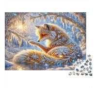 Puzzle Renard d'hiver Fantaisie 100% Carton Recyclé, 1000 Pièces, Jeu Éducatif Classique Unique pour Adultes, 70 x 50 cm / 1000 Pièces