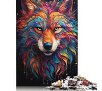 Puzzle Renard en Carton 100% recyclé, Difficile et coloré, idéal pour Les Cadeaux de Noël, 1 000 pièces (75 x 50 cm).