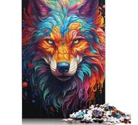 Puzzle Renard en Carton 100% recyclé, Difficile et coloré, idéal pour Les Cadeaux de Noël, pour Femmes et Hommes, 1 000 pièces (38 x 26 cm).