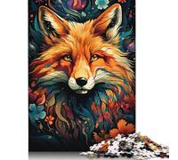 Puzzle Renard en Couleurs, Défi Difficile, Puzzle en Carton 100% Recyclé pour Enfants et Adultes, Cadeaux d'halloween, 1000 pièces (75 x 50 cm)