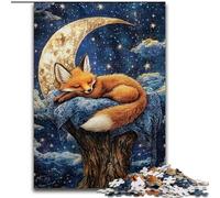 Puzzle Renard Endormi 1000 pièces pour Adolescents, à partir de 14 Ans, décoration Murale, Cadeaux Uniques pour Anniversaire et Noël (50x75cm)