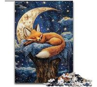 Puzzle Renard endormi 1000 pièces pour Adolescents, activités familiales Amusantes à la Maison, Cadeau d'anniversaire, Cadeau de Voyage (26x38cm)