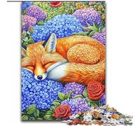 Puzzle Renard Endormi 1000 pièces pour Adultes, Jeux éducatifs, décoration d'intérieur, Cadeau d'anniversaire, décoration Murale 26x38cm