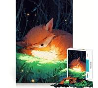 Puzzle Renard endormi dans la forêt pour Adultes, 1000 pièces, Jeu de logique Pointu, Amusant et précis, Cadeau mémorable 38x26cm