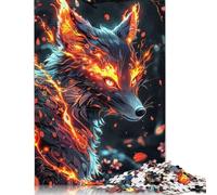 Puzzle Renard Féérique Néon pour Adultes 1000 Pièces Grand Puzzle à Monter Soi-même, Jeu Éducatif et Amusant pour Toute la Famille Décoration Unique pour la Maison 1000 pièces (75x50cm)