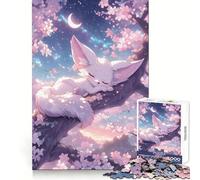 Puzzle Renard Fennec Endormi pour Adolescents 1000 Pièces Jeu de Logique Amusant d'Intérieur Bords Précis Pièce de Collection Art 50x75cm