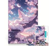 Puzzle Renard Fennec Endormi pour Adolescents 1000 Pièces Jeu de Logique Amusant d'Intérieur Bords Précis Pièce de Collection Art 50x75cm