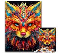 Puzzle Renard Jaune 1000 Pièces pour Adultes Puzzles en Bois Cadeau Parfait pour la Décoration Intérieure et Les Vacances 50x75cm / 19,68x29,52 Pouces