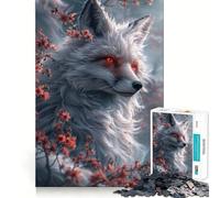 Puzzle Renard Kitsune Mystique pour Adolescents 1000 Pièces Stimule la Mémoire Détente et Amusante Assemblage Motif Cadeau Exquis (50x75cm)