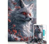 Puzzle Renard Kitsune Mystique pour Adultes 1000 Pièces, Jeu de Détente et d'Éveil, Design Design, Assemblage, Cadeau Joli (38x26cm)