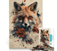 Puzzle Renard Kitsune Mystique pour Adultes, 1000 Pièces, Jeu de Réflexion, Loisirs d'Intérieur, Découpe de Précision, Cadeau de Fêtes (50x75cm)