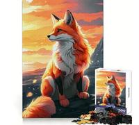 Puzzle Renard Orange 1000 Pièces pour Adultes Jeu Cognitif et de Lien Motif à Assembler Cadeau de Noël (50x75cm)