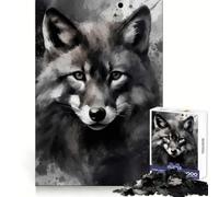 Puzzle Renard Peint à l'Aquarelle 1000 Pièces pour Adultes Concentration et Détente Découpe Lisse Joli Cadeau (38x52cm)