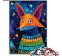 Puzzle Renard Portant Un Foulard pour Adultes 1000 pièces, modèle à Assembler, à Offrir en Cadeau à Toute la Famille, adapté aux Enfants de 14 Ans et Plus (50x75cm)