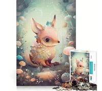 Puzzle Renard Rêveur et Fantaisiste 1000 Pièces Jeu de Concentration Mentale Conception sans Espace Défi Cérébral Interactif pour la Maison (50x75cm)