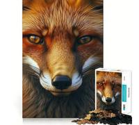 Puzzle Renard Rouge 1000 Pièces pour Adolescents Jeu de Logique Fine Loisirs Faciles Bords Nets Cadeau de Festival (38x52cm)