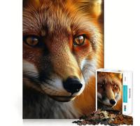 Puzzle Renard Roux 1000 Pièces pour Adultes Jeu de Réflexion Jouet Amusant et Paisible Pièce de Collection Art Découpée avec Précision (38x26cm)