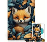Puzzle Renard Roux dans Les Feuilles d'automne pour Adultes, 1000 Pièces, Casse-tête, Loisirs Domicile, Image Assembler, Cadeau d'anniversaire (38x26cm)