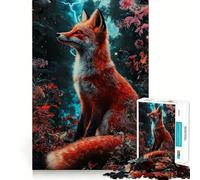 Puzzle Renard Roux dans Une Forêt Mystique pour Adultes 1000 Pièces Jeu de Logique Mentale Apaisant et Amusant Découpe Ferme Surprise Chaude (38x52cm)