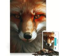 Puzzle Renard Roux Difficile pour Adultes 1000 Pièces Jeu de Réflexion Défi Doux Détente Découpe Précise Cadeau Souvenir (38x52cm)