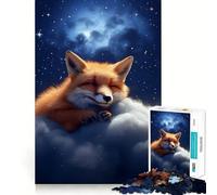 Puzzle Renard Roux Endormi pour Adolescents 1000 Pièces Activité Développant Le Cerveau à Domicile Bords Parfaits Cadeau Festif 38x52cm