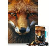 Puzzle Renard Roux pour Adultes 1000 Pièces Jeu de Logique Anti-Stress Découpe de Précision Cadeau de Fête (50x75cm)