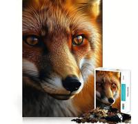 Puzzle Renard Roux pour Adultes 1000 Pièces Stimule la mémoire et soulage Le Stress Cadeau mémorable Assembler (50x75cm)