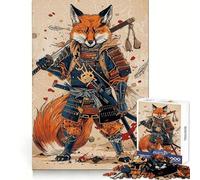 Puzzle Renard Samouraï 1000 Pièces pour Adultes Jeu Intellectuel et Apaisant Découpe Précise Cadeau de Noël (50x75cm)