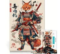 Puzzle Renard Samouraï pour Adolescents 1000 Pièces Jeu de Réflexion et de Détente Mentale Cadeau Unique (50x75cm)
