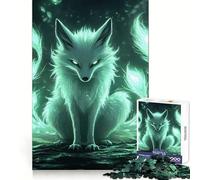 Puzzle Renard Vert Mystique pour Adultes, 1000 Pièces, Jeu de Réflexion, Loisirs d'Intérieur, Découpe de Précision, Cadeau de Fêtes (38x52cm)