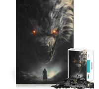 Puzzle Rencontre avec Le Loup 1000 Pièces Jeu Stimulant Le Cérébral Assemblage Parfait Adapté Divertissement Confortable à l'Intérieur pour Tous (38x52cm)