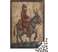 Puzzle Représentation médiévale d'une Mule pour Adultes,70x50cm/1000pcs,Jeu ÉduChatif,décoration De La Maison,