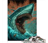 Puzzle Requin Adulte Coloré 1000 Pièces de Puzzle pour Adultes Puzzle en Carton pour Adultes et Enfants, Cadeau pour Toute la Famille 1000 pièces (26x38 cm)