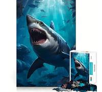 Puzzle Requin-Baleine 1000 pièces à reconstituer,Jeu Amusant et sans bavures,pièces nettes et découpées,Jeu Portable et idéal pour Les Voyages (50x75cm)