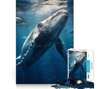 Puzzle Requin-Baleine 1000 pièces Activité ludique et stimulante pour la Concentration,découpée au Laser pour Un Assemblage Parfait Idéal pour Partager Un Moment Convivial en Famille (50x75cm)