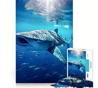 Puzzle Requin-Baleine 1000 Pièces Entraînement Cérébral Amusant Découpe Claire Composants Robustes Divertissement Captivant pour des Moments de détente à la Maison (38x26cm)
