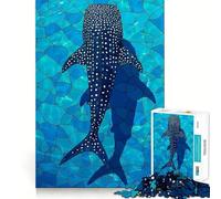 Puzzle Requin-Baleine 1000 Pièces Jeu d'adresse Assemblage Stable Pièces Qui ne bougent Pas Passe-Temps agréable pour Les Longs Week-Ends (50x75cm)