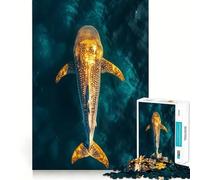 Puzzle Requin-Baleine dans l'océan 1000 pièces Jeu de mémoire Amusant Bords Lisses,Assemblage Parfait Une façon divertissante d'occuper Les Heures vides (50x75cm)