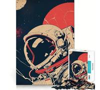 Puzzle rétro Astronaute 1000 pièces pour Adolescents renforce la mémoire, Divertissement paisible, Bords de qualité, (38x26cm)