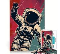 Puzzle rétro Astronaute de 1000 pièces pour Adolescents, Jeu de réflexion et de détente, Design élégant, Cadeau de qualité (38x52cm)