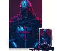 Puzzle rétro Chevalier Templier pour Adolescents 1000 pièces Jeu Intelligent et apaisant Découpe Lisse Cadeau Exceptionnel 50x75cm