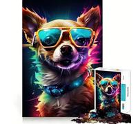 Puzzle rétro Chihuahua 1000 pièces pour Adolescents, Jeu Intelligent, Jeu de Groupe, Assemblage d'image, décoration Murale (38x52cm)