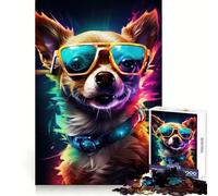 Puzzle rétro Chihuahua 1000 pièces pour Adolescents, Jeu Intelligent, Jeu de Groupe, Assemblage d'image, décoration Murale (38x52cm)