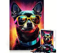 Puzzle rétro Chihuahua 1000 pièces pour Adolescents, Jouet Mental Anti-Stress, découpe de qualité supérieure, Cadeau Exquis (38x26cm)
