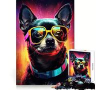 Puzzle rétro Chihuahua 1000 pièces pour Adultes et Adolescents Souvenirs, Construction Lente, Plaisir, découpe précise, Objet de Collection (50x75cm)