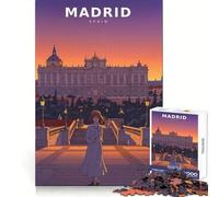 Puzzle rétro Crépuscule aux Portes du Palais de 1000 pièces pour Adultes et Adolescents À Construire Lentement, à apprécier Découpe précise Pièce de Collection Artistique (50x75cm)