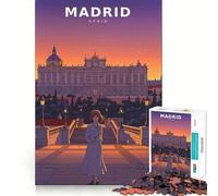 Puzzle rétro Crépuscule aux Portes du Palais de 1000 pièces pour Adultes et Adolescents À Construire Lentement, à apprécier Découpe précise Pièce de Collection Artistique (50x75cm)