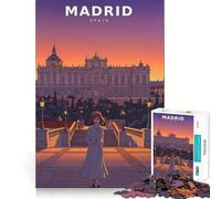 Puzzle rétro Crépuscule aux Portes du Palais pour Adultes, 1000 pièces, Jeu de réflexion, Anti-anxiété, Objet de Collection aux découpes soignées (38x26cm)
